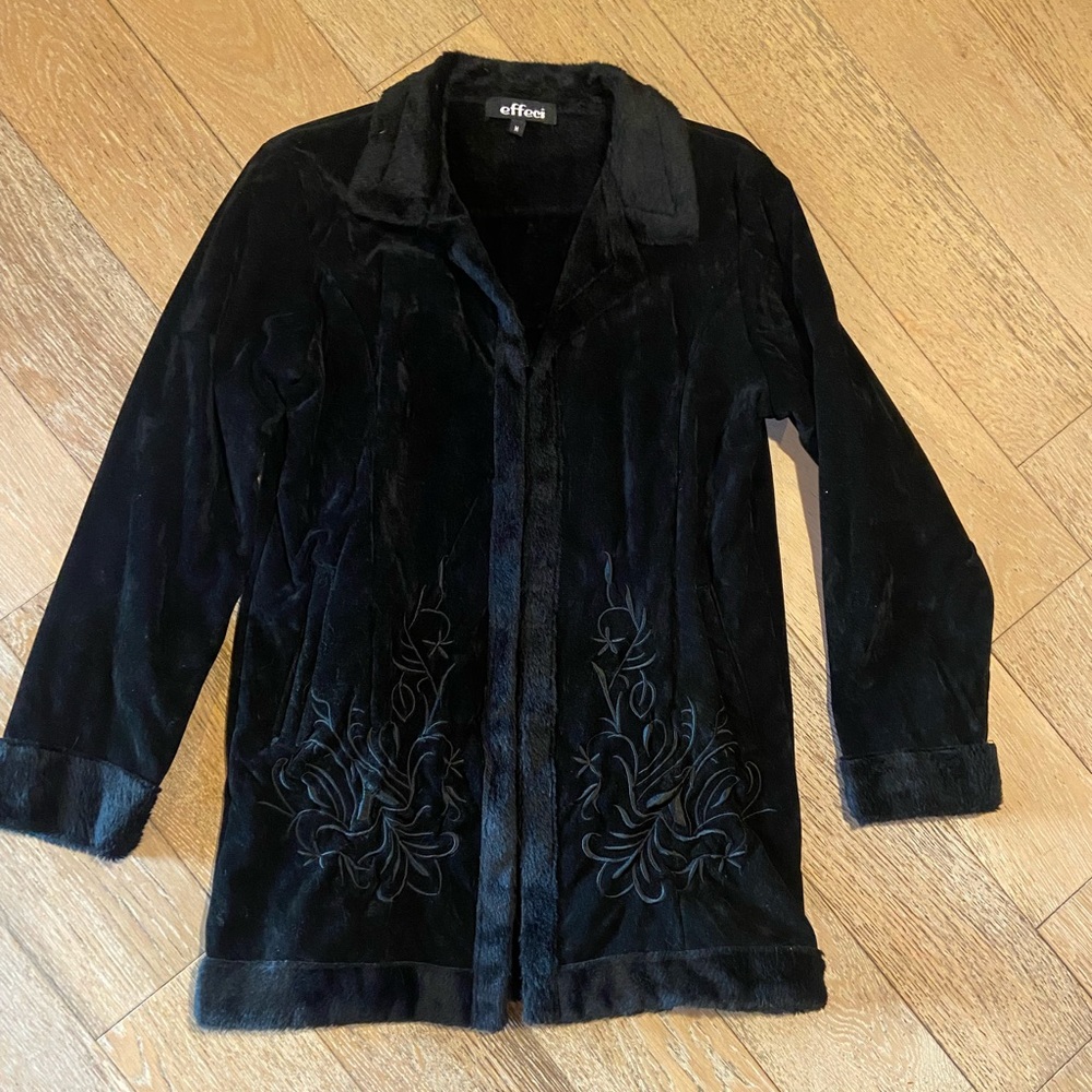 Soft plush black jacket